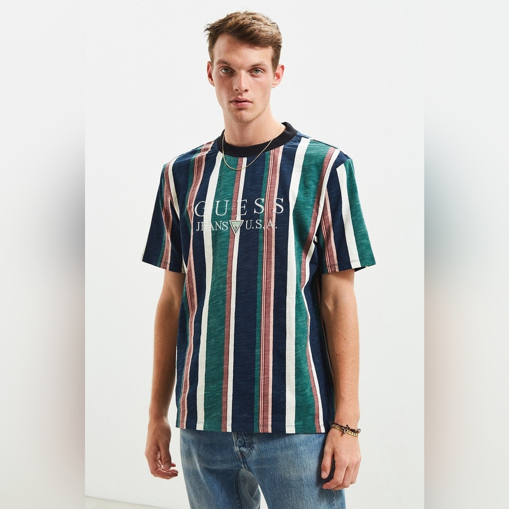 GUESS Men's Striped T-Shirt - Multicolor